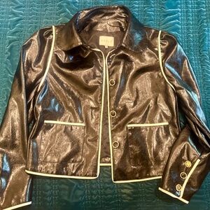 MABEL Black & White Contrast Trim Jacket – Size M